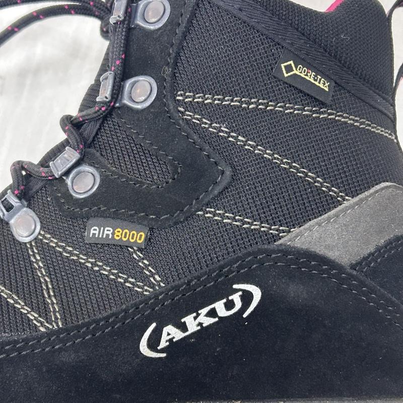 古着 USED アウトドアシューズ アウトドアシューズ AKU アク トレッキングシューズ ALBA TREK ISG GTX WS アルバトレック 978Isg BLACK magenta 23.5cm 無地 X ロゴ、文字 黒 / ブラック / black X 桃 / ピンク / pink レディース USED 古着 中古 50151065