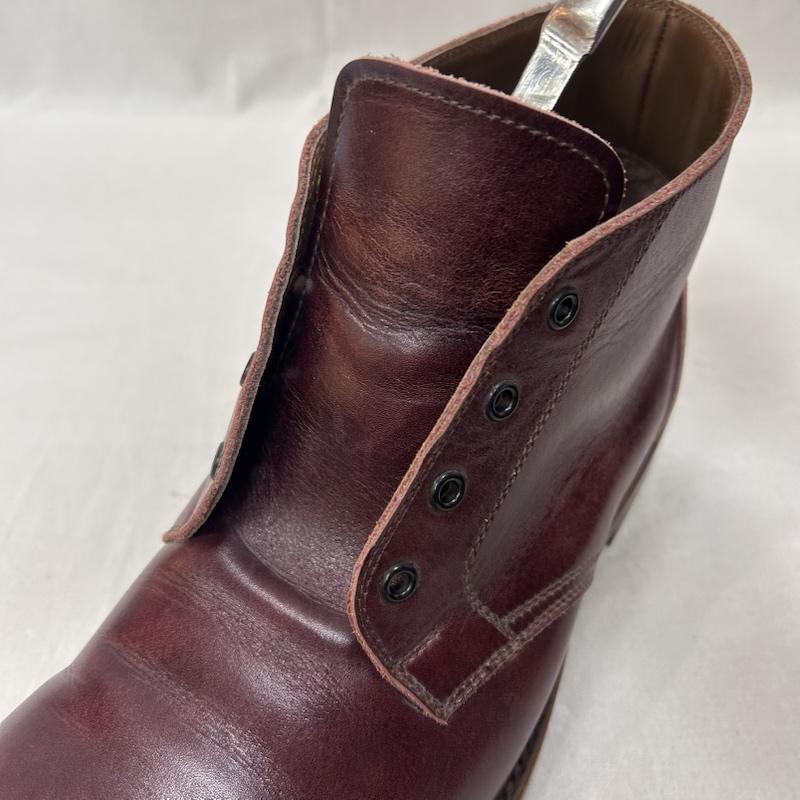 レザー レザー 革靴 革靴 john lofgren ジョン ロフグレン THE STEADFAST CHUKKA BOOTS チャッカブーツ CALFSKIN BURGUNDY VIBRAMソール US：9.5 無地 えんじ / ワインレッド / dark red X 茶 / ブラウン / brown メンズ USED 古着 中古 50151066