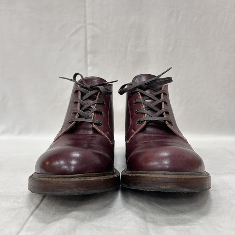 レザー レザー 革靴 革靴 john lofgren ジョン ロフグレン THE STEADFAST CHUKKA BOOTS チャッカブーツ CALFSKIN BURGUNDY VIBRAMソール US：9.5 無地 えんじ / ワインレッド / dark red X 茶 / ブラウン / brown メンズ USED 古着 中古 50151066