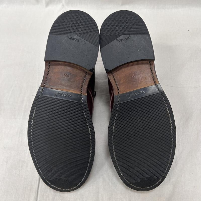 レザー レザー 革靴 革靴 john lofgren ジョン ロフグレン THE STEADFAST CHUKKA BOOTS チャッカブーツ CALFSKIN BURGUNDY VIBRAMソール US：9.5 無地 えんじ / ワインレッド / dark red X 茶 / ブラウン / brown メンズ USED 古着 中古 50151066