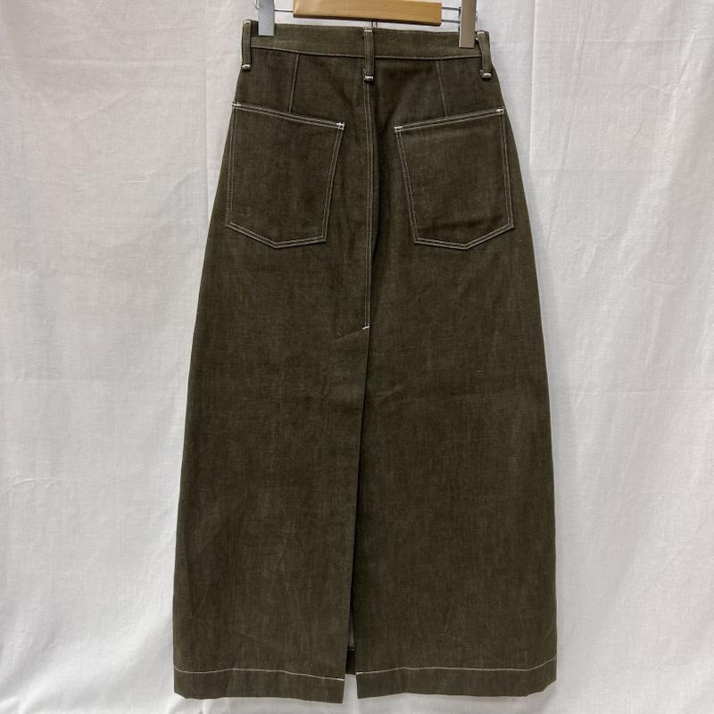 アダムエロペ ADAM ET ROPE  スカート ロングスカート BIGJOHN×ADAM ET ROPE HIGH-SLIT MAXI SKIRT オリーブグリーン S S 無地 カーキオリーブ / カーキオリーブ / レディース USED 古着 中古 50151074