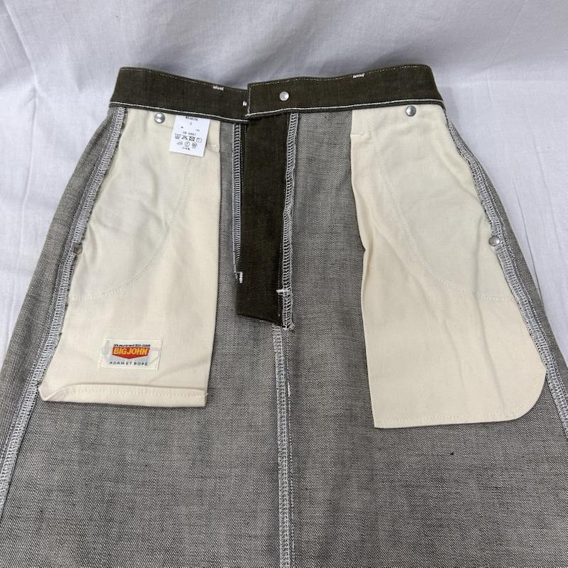 アダムエロペ ADAM ET ROPE  スカート ロングスカート BIGJOHN×ADAM ET ROPE HIGH-SLIT MAXI SKIRT オリーブグリーン S S 無地 カーキオリーブ / カーキオリーブ / レディース USED 古着 中古 50151074