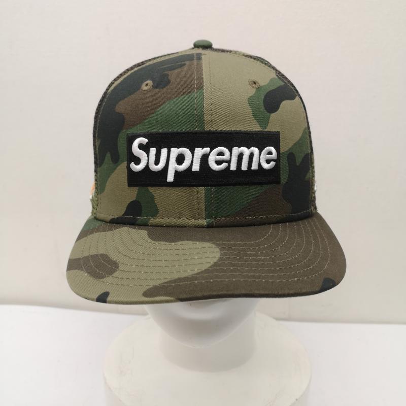 シュプリーム Supreme 帽子 キャップ 24SS Box Logo Mesh Back New Era Woodland Camo メッシュ キャップ 7 5/8 - カモフラージュ柄・迷彩 カーキオリーブ / カーキオリーブ / メンズ USED 古着 中古 50151087