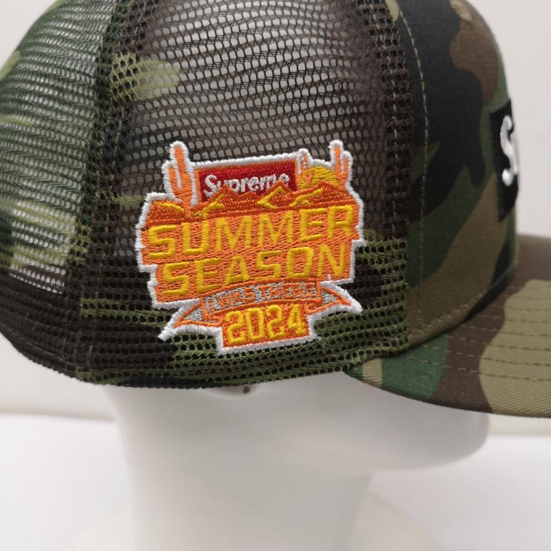 シュプリーム Supreme 帽子 キャップ 24SS Box Logo Mesh Back New Era Woodland Camo メッシュ キャップ 7 5/8 - カモフラージュ柄・迷彩 カーキオリーブ / カーキオリーブ / メンズ USED 古着 中古 50151087