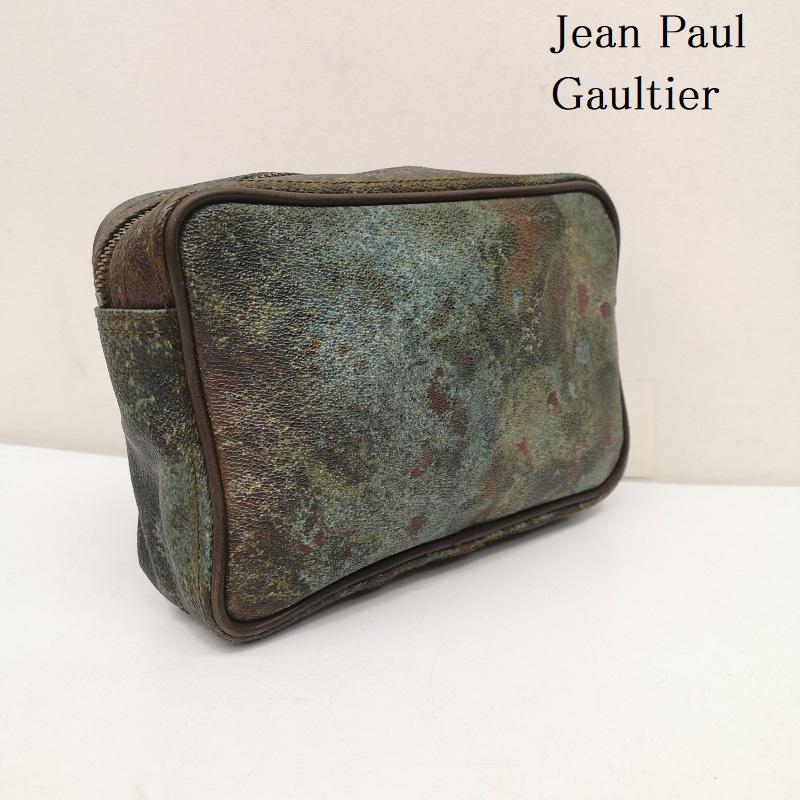 ジャンポールゴルチエ Jean Paul Gaultier ポーチ ポーチ Vサイバー ハンド バッグ クラッチ セカンド ポーチ 玉虫色 - レディース USED 古着 中古 50151093