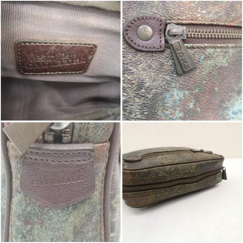 ジャンポールゴルチエ Jean Paul Gaultier ポーチ ポーチ Vサイバー ハンド バッグ クラッチ セカンド ポーチ 玉虫色 - レディース USED 古着 中古 50151093