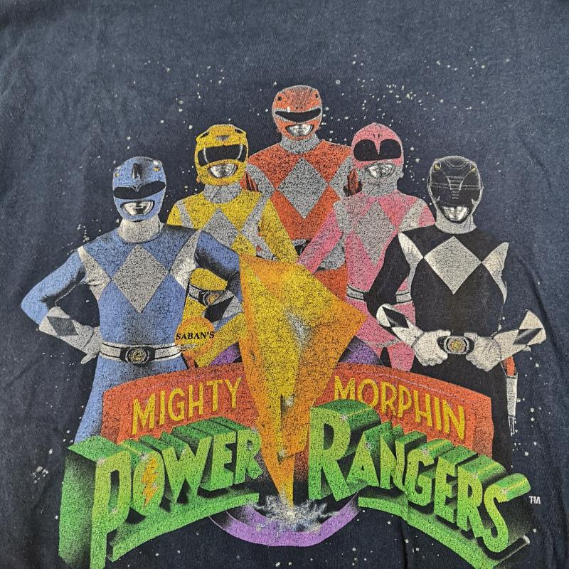 古着 USED Tシャツ 半袖 90s アメリカ版 戦隊 シリーズ パワーレンジャー Tシャツ L 紺 / ネイビー / navy メンズ USED 古着 中古 50151096