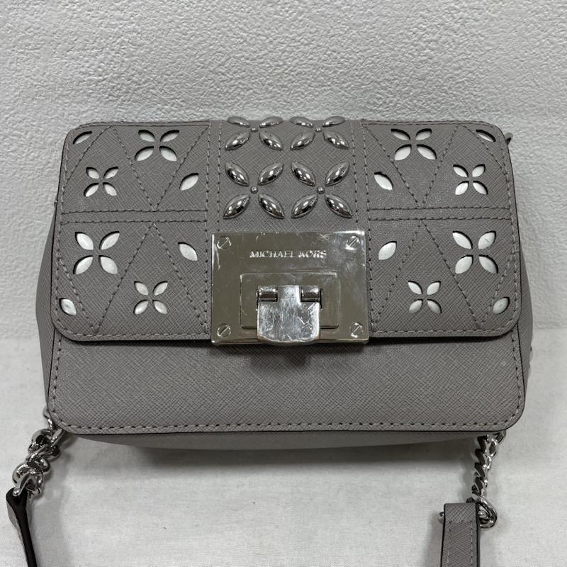 マイケルコース MICHAEL KORS ショルダーバッグ ショルダーバッグ カットアウト デザイン ショルダー バッグ チェーン レザー ロゴ スタッズ - 灰 / グレー / gray レディース USED 古着 中古 50151107