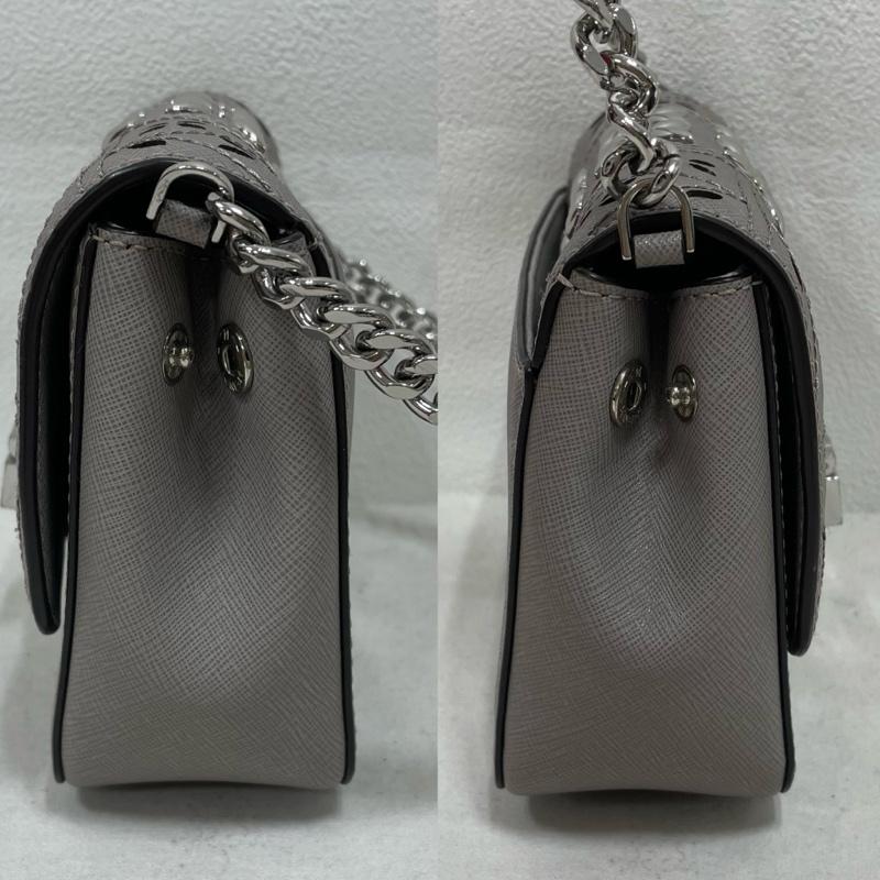マイケルコース MICHAEL KORS ショルダーバッグ ショルダーバッグ カットアウト デザイン ショルダー バッグ チェーン レザー ロゴ スタッズ - 灰 / グレー / gray レディース USED 古着 中古 50151107