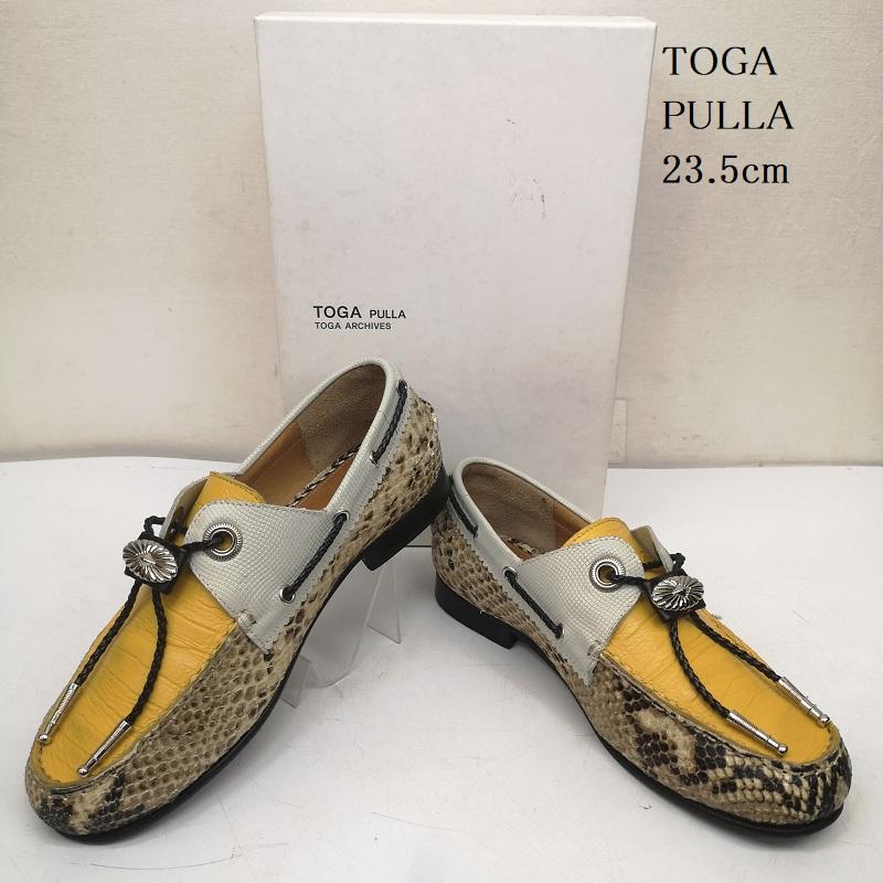 トーガ プルラ TOGA PULLA ローファー ローファー コンチョ パイソン モカシン シューズ ローファー 23.5cm レディース USED 古着 中古 50151160