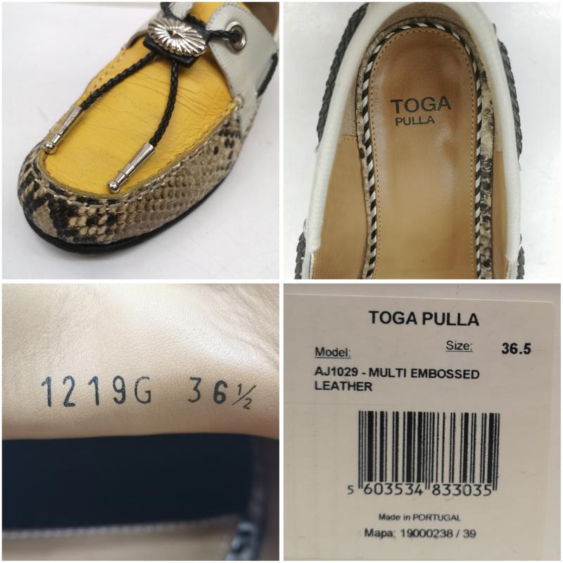 トーガ プルラ TOGA PULLA ローファー ローファー コンチョ パイソン モカシン シューズ ローファー 23.5cm レディース USED 古着 中古 50151160