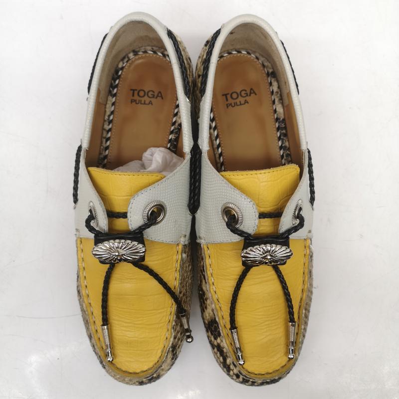 トーガ プルラ TOGA PULLA ローファー ローファー コンチョ パイソン モカシン シューズ ローファー 23.5cm レディース USED 古着 中古 50151160