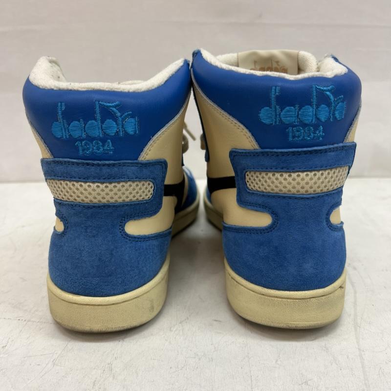 ディアドラ ヘリテージ diadora HERITAGE スニーカー スニーカー イタリア製 レザー ハイカットスニーカー Mi Basket 26.0cm 青 / ブルー / blue メンズ USED 古着 中古 50151162