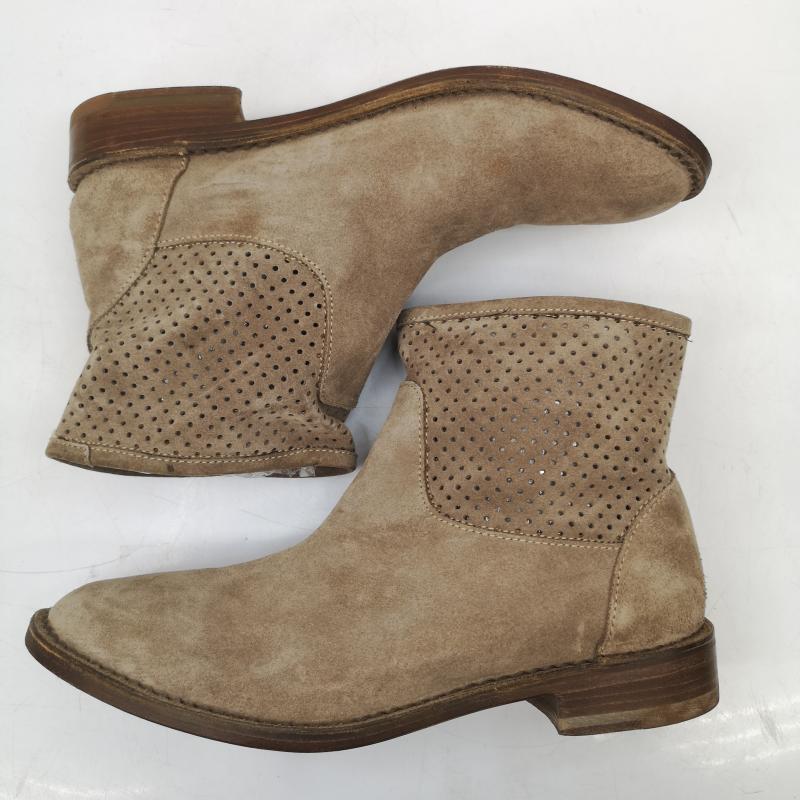 ブッテロ BUTTERO ブーツ 一般 パンチング スエード ブーツ 38 24.0cm ベージュ / ベージュ / beige レディース USED 古着 中古 50151168