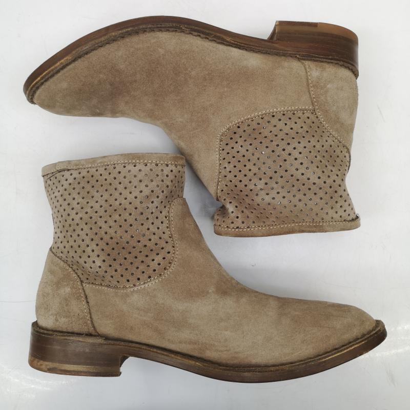 ブッテロ BUTTERO ブーツ 一般 パンチング スエード ブーツ 38 24.0cm ベージュ / ベージュ / beige レディース USED 古着 中古 50151168
