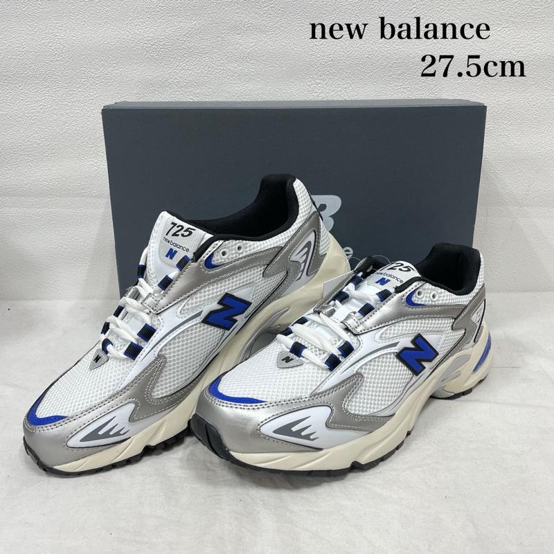 ニューバランス New Balance スニーカー スニーカー ML725CI ローカット スニーカー レースアップ メッシュ ロゴ 27.5cm ロゴ、文字 白 / ホワイト / white X 青 / ブルー / blue X 黒 / ブラック / black メンズ USED 古着 中古 50151185