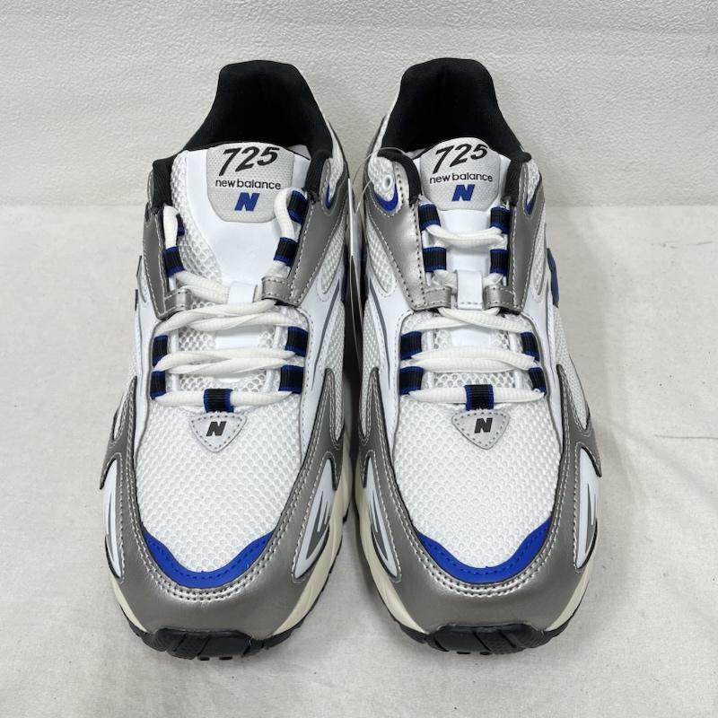 ニューバランス New Balance スニーカー スニーカー ML725CI ローカット スニーカー レースアップ メッシュ ロゴ 27.5cm ロゴ、文字 白 / ホワイト / white X 青 / ブルー / blue X 黒 / ブラック / black メンズ USED 古着 中古 50151185