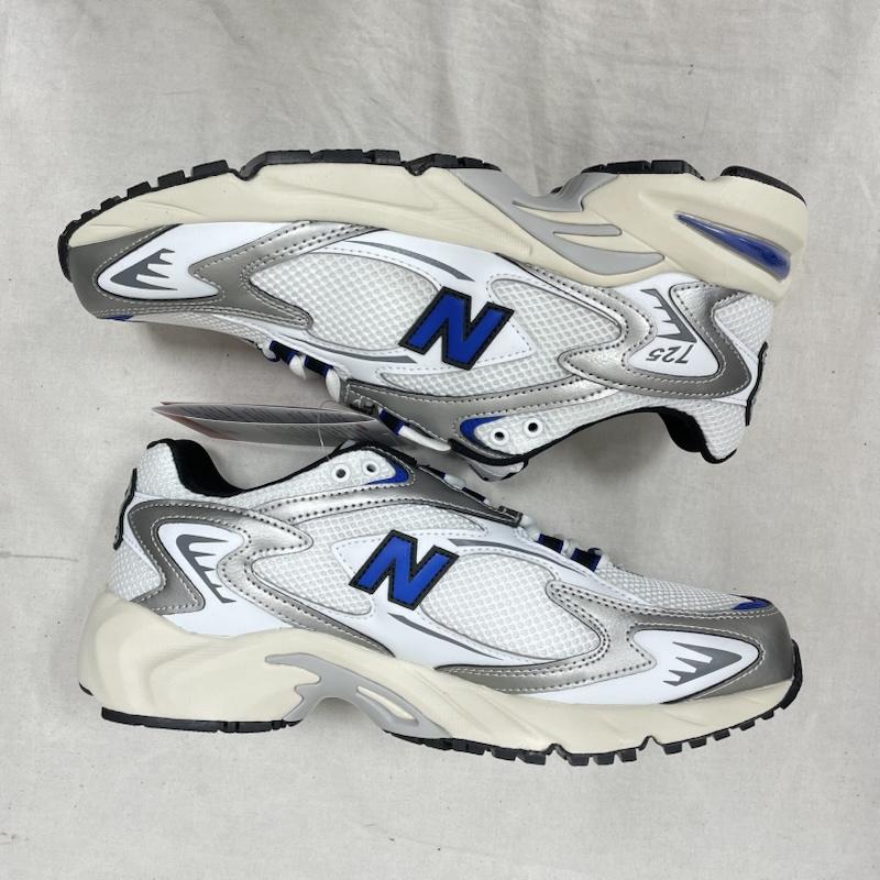 ニューバランス New Balance スニーカー スニーカー ML725CI ローカット スニーカー レースアップ メッシュ ロゴ 27.5cm ロゴ、文字 白 / ホワイト / white X 青 / ブルー / blue X 黒 / ブラック / black メンズ USED 古着 中古 50151185