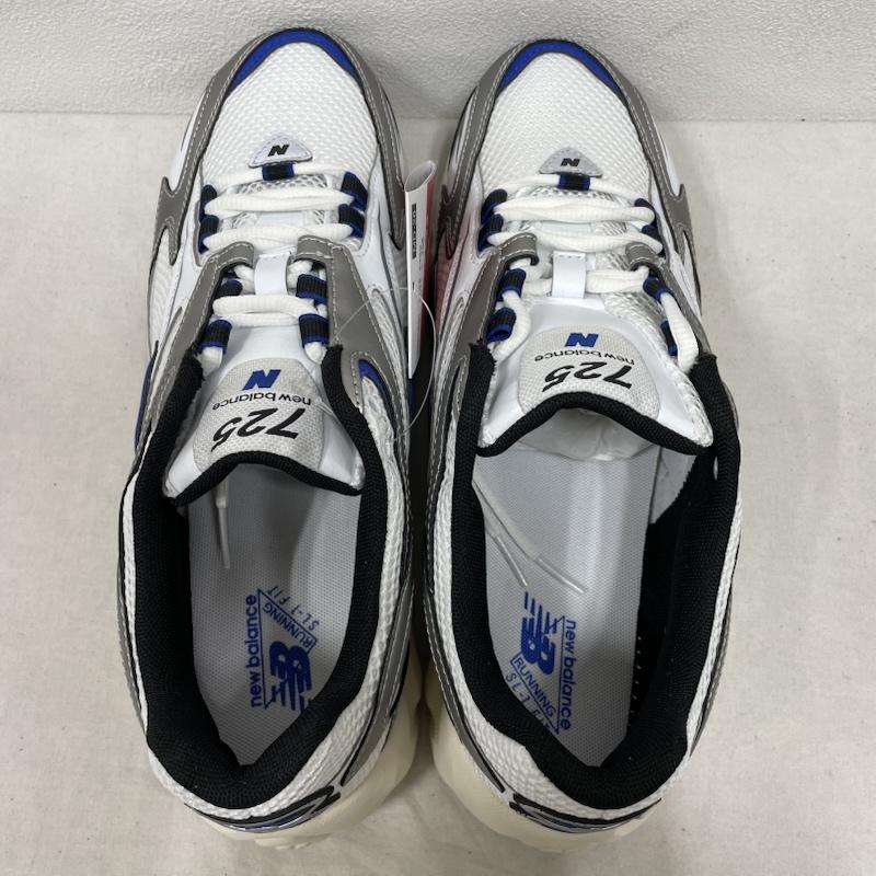 ニューバランス New Balance スニーカー スニーカー ML725CI ローカット スニーカー レースアップ メッシュ ロゴ 27.5cm ロゴ、文字 白 / ホワイト / white X 青 / ブルー / blue X 黒 / ブラック / black メンズ USED 古着 中古 50151185
