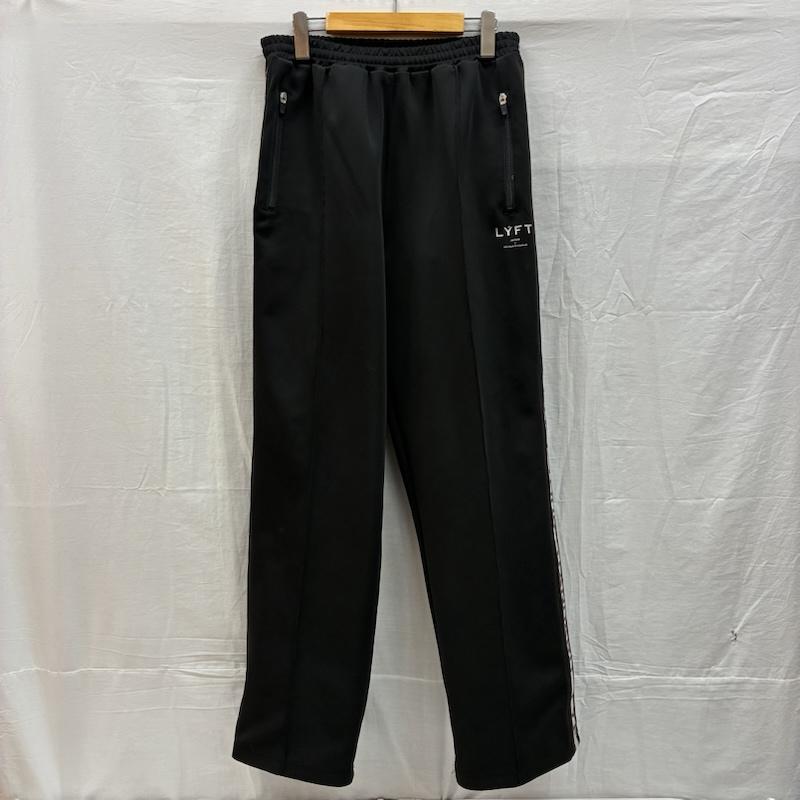 古着 USED ボトムス ボトムス サイドライン ロゴ テープ イージー トラックパンツ XL ロゴ、文字 黒 / ブラック / black メンズ USED 古着 中古 50151209