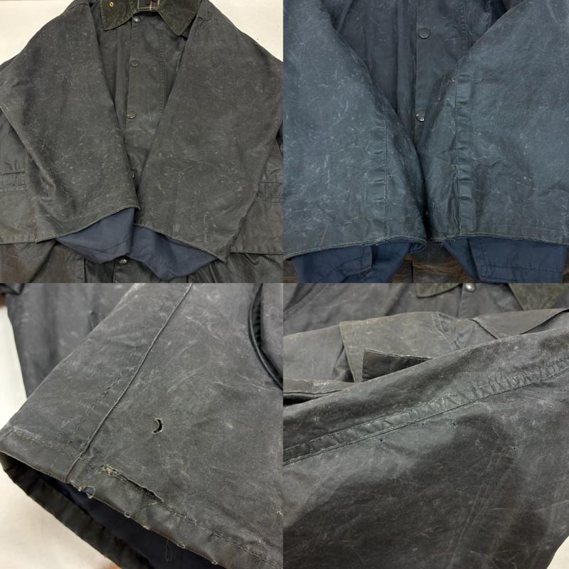 バーブァー Barbour ジャケット、上着 ジャンパー、ブルゾン 80s 3ワラント 88年製 A205 BORDER JACKET ワックス オイルドジャケット 36 チャコールグレー / チャコールグレー / メンズ USED 古着 中古 50151227