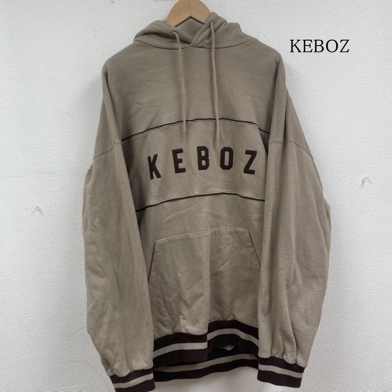 ケボズ KEBOZ パーカー 長袖 2LINE ライン SWEAT PULLOVER オーバーサイズ パーカー XXL 茶 / ブラウン / brown メンズ USED 古着 中古 50151228