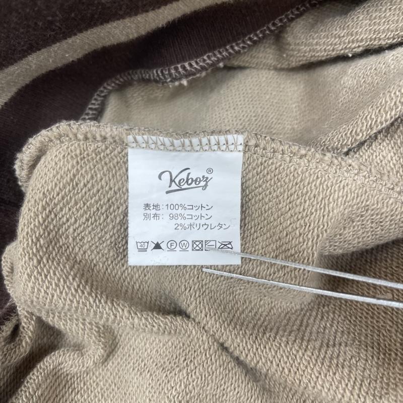 ケボズ KEBOZ パーカー 長袖 2LINE ライン SWEAT PULLOVER オーバーサイズ パーカー XXL 茶 / ブラウン / brown メンズ USED 古着 中古 50151228