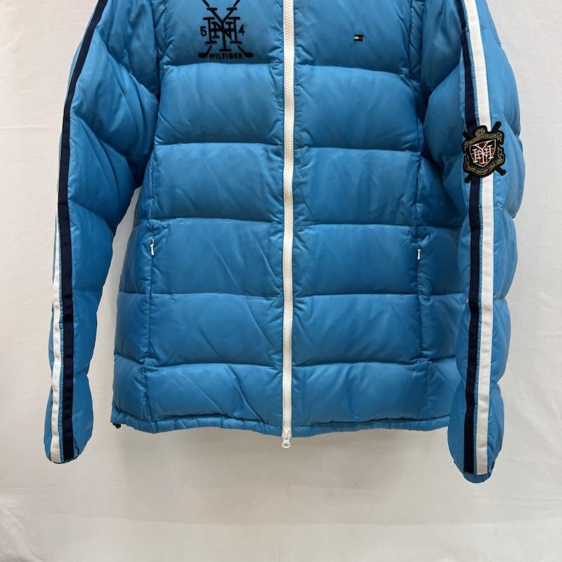 トミーヒルフィガー TOMMY HILFIGER ジャケット、上着 ダウンジャケット フード 袖 取り外し可能 ダウンジャケット XL 水色 / ライトブルー / メンズ USED 古着 中古 50151271