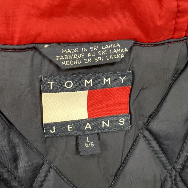 トミー ジーンズ TOMMY JEANS ジャケット、上着 ジャンパー、ブルゾン 90s 00s ナイロン パデッドジャケット L 赤 / レッド / red X 紺 / ネイビー / navy X 白 / ホワイト / white メンズ USED 古着 中古 50151273