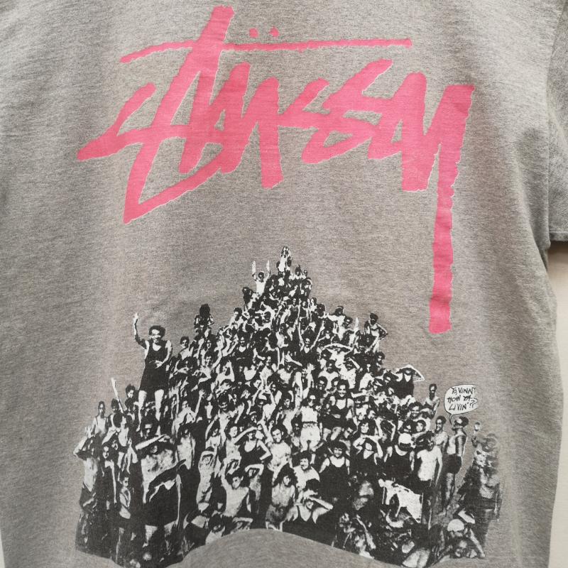 ステューシー STUSSY Tシャツ 半袖 80s 1988 BEACH MOB Tee ビーチ モブ Tシャツ 群衆 灰 / グレー / gray メンズ USED 古着 中古 50151281