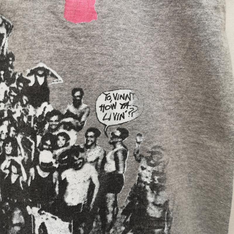 ステューシー STUSSY Tシャツ 半袖 80s 1988 BEACH MOB Tee ビーチ モブ Tシャツ 群衆 灰 / グレー / gray メンズ USED 古着 中古 50151281