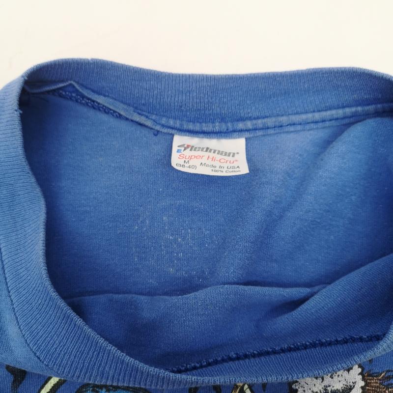 サンタクルーズ SANTA CRUZ Tシャツ 半袖 80s JEFF GROSSO Tee STEDMAN USA製 フロント プリント M 青 / ブルー / blue メンズ USED 古着 中古 50151282