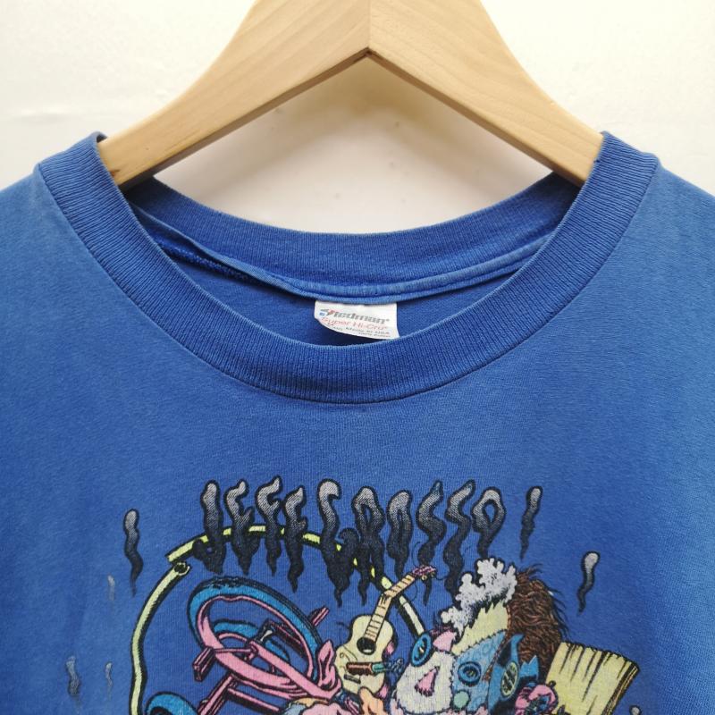サンタクルーズ SANTA CRUZ Tシャツ 半袖 80s JEFF GROSSO Tee STEDMAN USA製 フロント プリント M 青 / ブルー / blue メンズ USED 古着 中古 50151282
