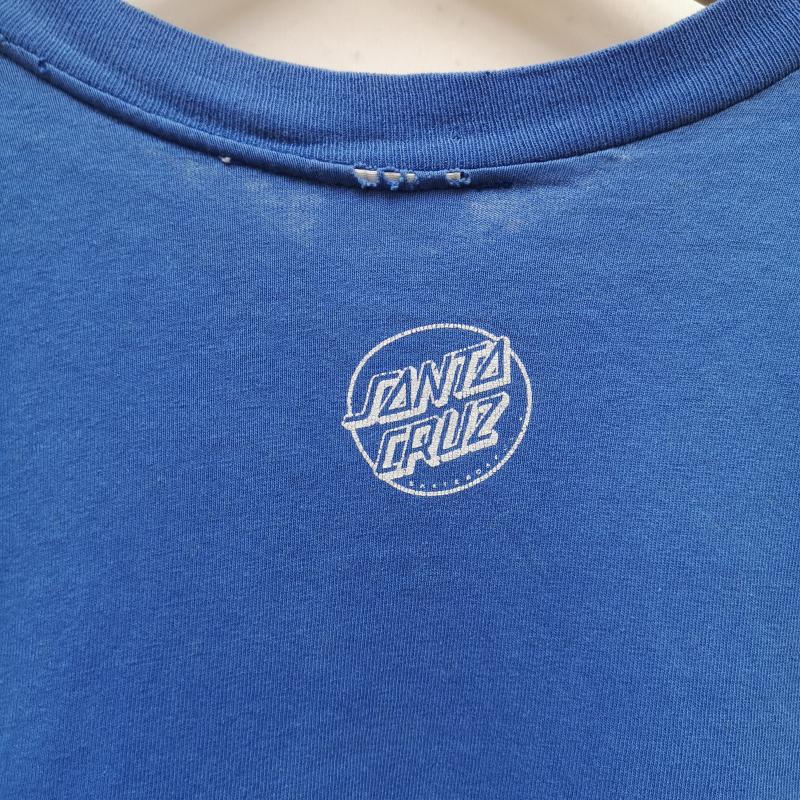 サンタクルーズ SANTA CRUZ Tシャツ 半袖 80s JEFF GROSSO Tee STEDMAN USA製 フロント プリント M 青 / ブルー / blue メンズ USED 古着 中古 50151282
