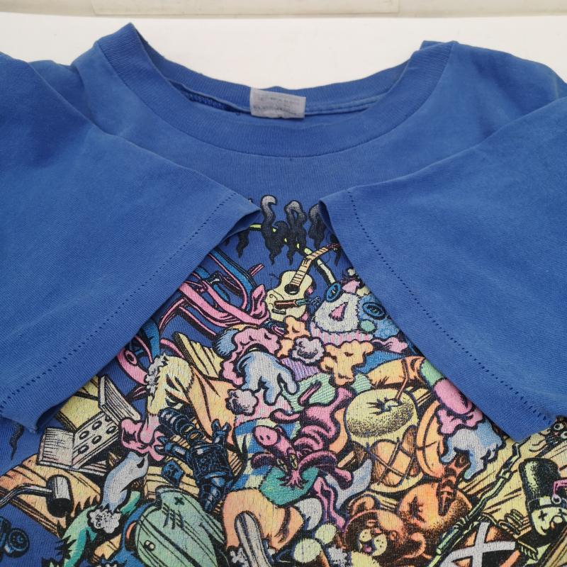 サンタクルーズ SANTA CRUZ Tシャツ 半袖 80s JEFF GROSSO Tee STEDMAN USA製 フロント プリント M 青 / ブルー / blue メンズ USED 古着 中古 50151282