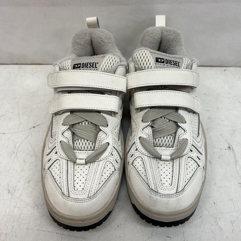 ディーゼル DIESEL スニーカー スニーカー S-UKIYO SKT レザー ベルクロ ローカットスニーカー 26.5cm 白 / ホワイト / white メンズ USED 古着 中古 50151286