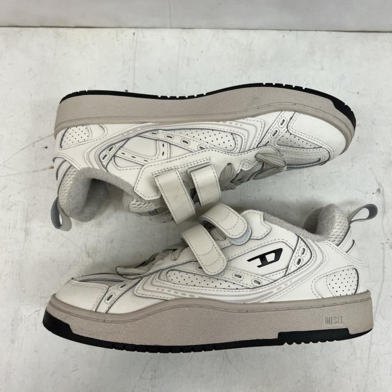 ディーゼル DIESEL スニーカー スニーカー S-UKIYO SKT レザー ベルクロ ローカットスニーカー 26.5cm 白 / ホワイト / white メンズ USED 古着 中古 50151286