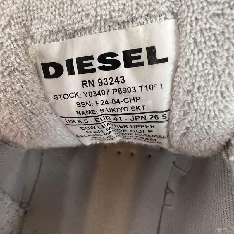 ディーゼル DIESEL スニーカー スニーカー S-UKIYO SKT レザー ベルクロ ローカットスニーカー 26.5cm 白 / ホワイト / white メンズ USED 古着 中古 50151286