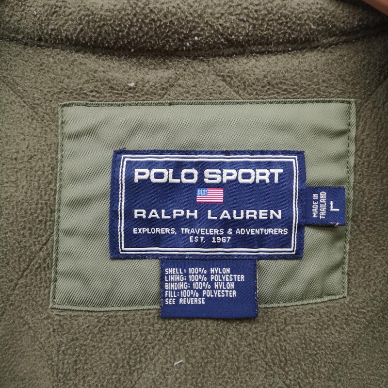 ポロスポーツラルフローレン POLOSPORT ジャケット、上着 ジャンパー、ブルゾン 90s オールド キルティング ジャケット L オリーブグリーン / オリーブグリーン / メンズ USED 古着 中古 50151297