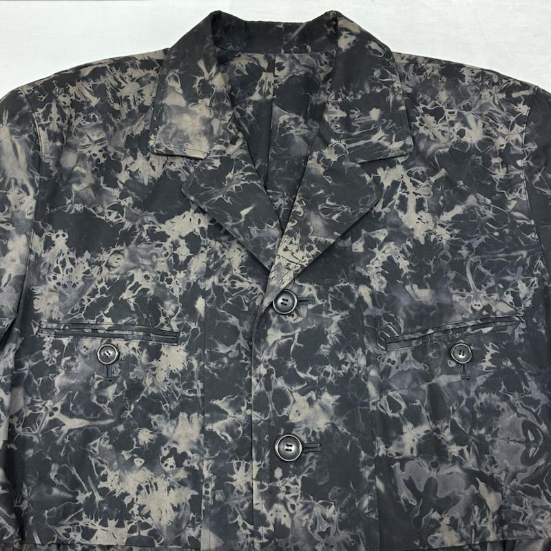 イッセイミヤケ ISSEY MIYAKE ジャケット、上着 ジャケット、ブレザー 90s 黒タグ 1992ss マーブル ブリーチ 総柄 4釦 テーラード ジャケット ME21-FD012 アーカイブ M 総柄 メンズ USED 古着 中古 50151302