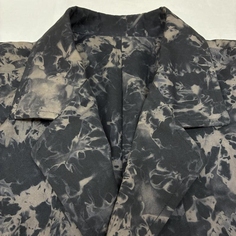 イッセイミヤケ ISSEY MIYAKE ジャケット、上着 ジャケット、ブレザー 90s 黒タグ 1992ss マーブル ブリーチ 総柄 4釦 テーラード ジャケット ME21-FD012 アーカイブ M 総柄 メンズ USED 古着 中古 50151302