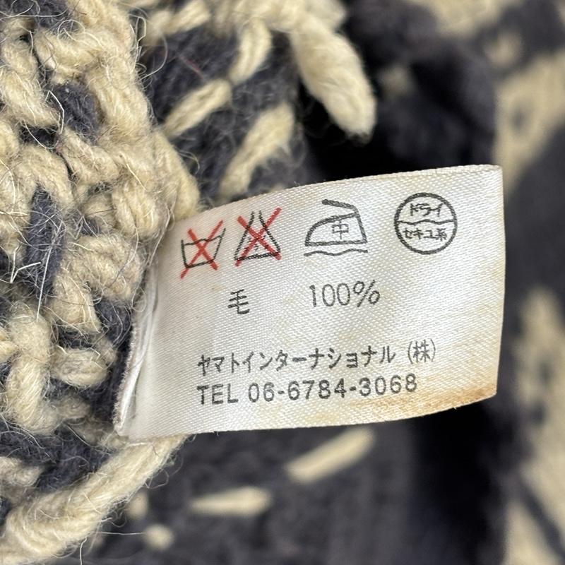 古着 USED ジャケット、上着 ジャンパー、ブルゾン Kearney House カーニーハウス スノー 雪柄 ジップアップ ショールカラー カウチン ニット ジャケット M 総柄 メンズ USED 古着 中古 50151316