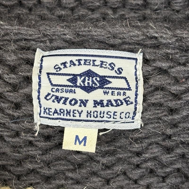 古着 USED ジャケット、上着 ジャンパー、ブルゾン Kearney House カーニーハウス スノー 雪柄 ジップアップ ショールカラー カウチン ニット ジャケット M 総柄 メンズ USED 古着 中古 50151316