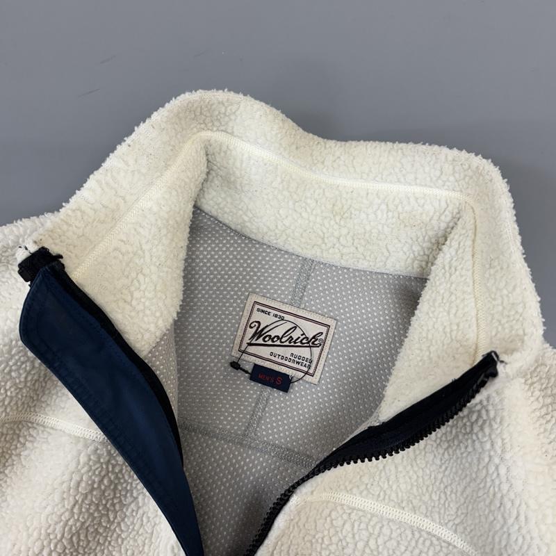 ウールリッチ WOOLRICH ジャケット、上着 ジャンパー、ブルゾン 90年代 ビンテージ 日本製 アシックス期 フリース ボア ジャケット 90s VINTAGE S 白 / ホワイト / white メンズ USED 古着 中古 50151317