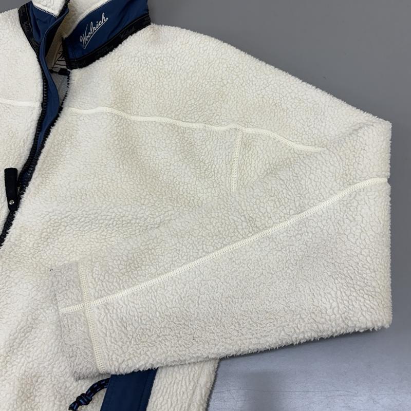 ウールリッチ WOOLRICH ジャケット、上着 ジャンパー、ブルゾン 90年代 ビンテージ 日本製 アシックス期 フリース ボア ジャケット 90s VINTAGE S 白 / ホワイト / white メンズ USED 古着 中古 50151317