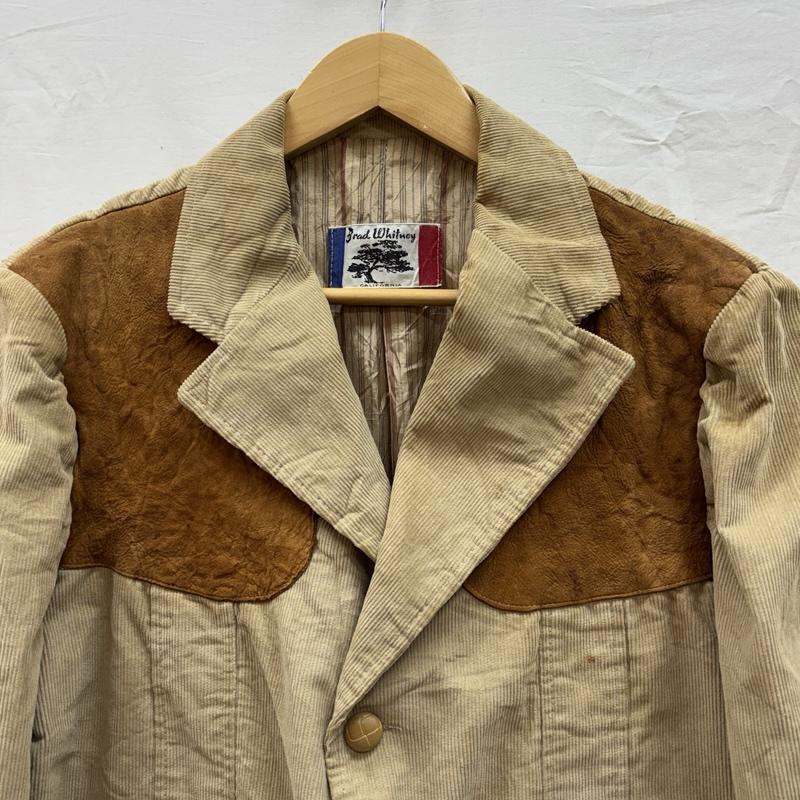 古着 USED ジャケット、上着 ジャケット、ブレザー Brad Whitney 60-70年代 ビンテージ レザー パッチ コーデュロイ テーラード ジャケット - メンズ USED 古着 中古 50151321