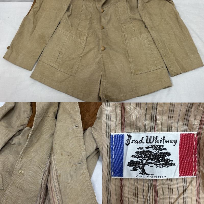 古着 USED ジャケット、上着 ジャケット、ブレザー Brad Whitney 60-70年代 ビンテージ レザー パッチ コーデュロイ テーラード ジャケット - メンズ USED 古着 中古 50151321