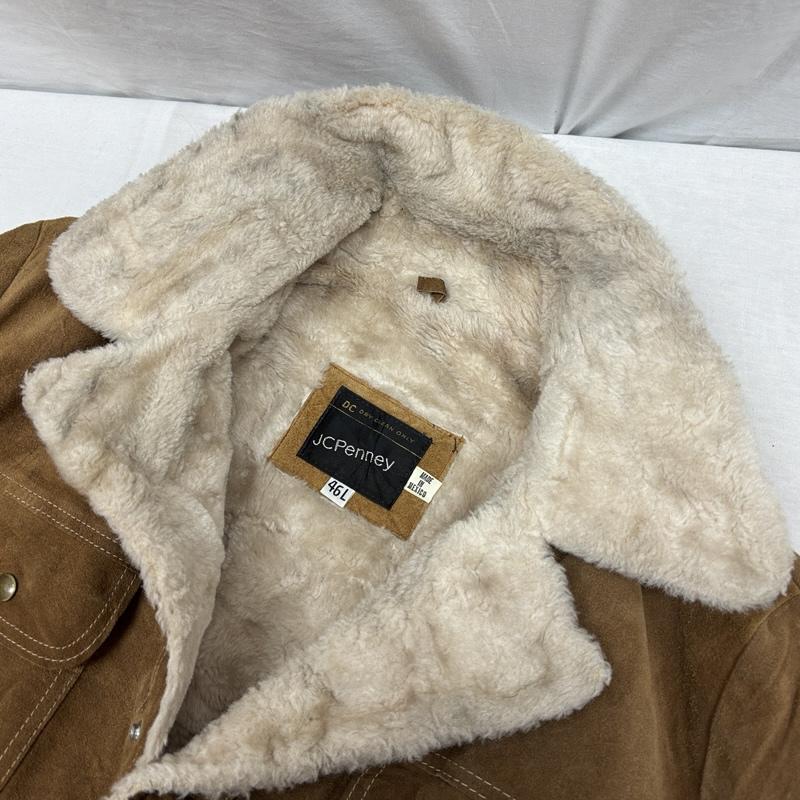 ジェーシーペニー JCPENNEY ジャケット、上着 レザージャケット 70年代 ビンテージ メキシコ製 スエードレザー 裏ボア ランチ ジャケット 70s VINTAGE 46 メンズ USED 古着 中古 50151325