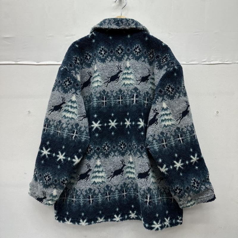 エルエルビーン L.L.Bean ジャケット、上着 ジャンパー、ブルゾン 80s USA製 ノルディック 総柄 ボア ジャケット 青 / ブルー / blue メンズ USED 古着 中古 50151340
