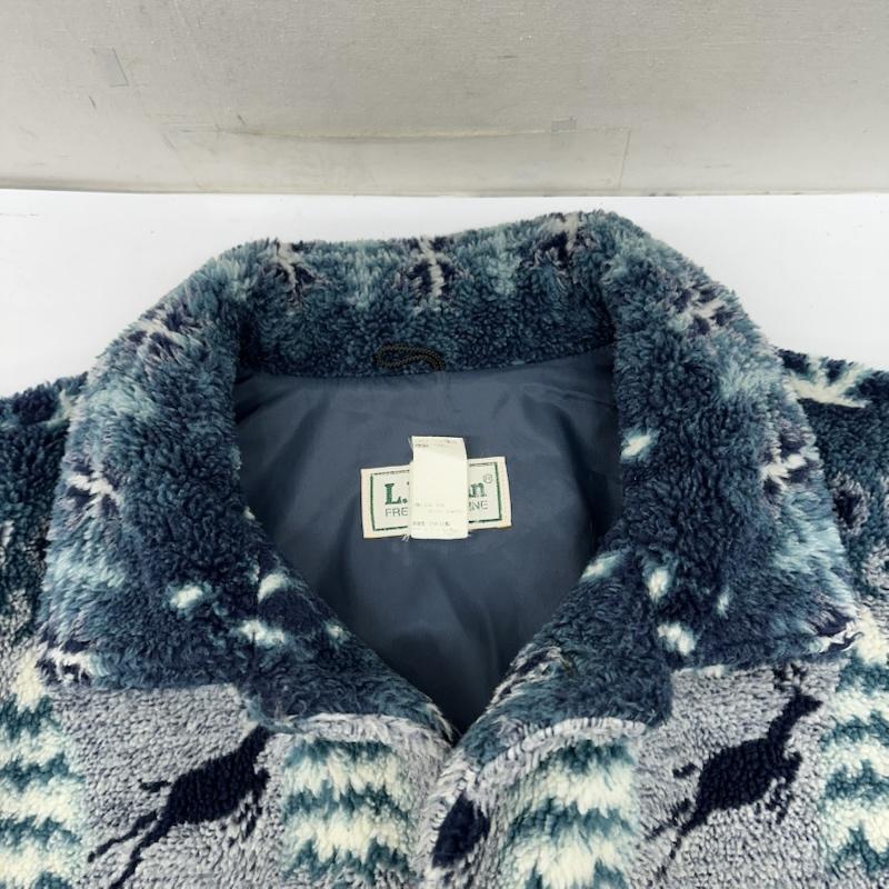 エルエルビーン L.L.Bean ジャケット、上着 ジャンパー、ブルゾン 80s USA製 ノルディック 総柄 ボア ジャケット 青 / ブルー / blue メンズ USED 古着 中古 50151340